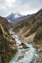 Fototapeta na wymiar Bhote river valley. Sagarmatha National Park. Nepal