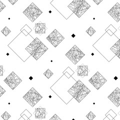 abstract pattern with squares in black and white