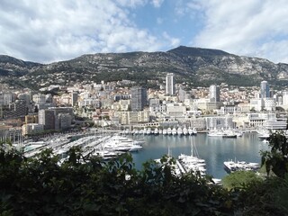 Naklejka premium view upon the harbor and skyline of Monaco
