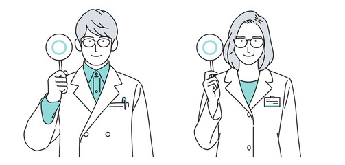 人物イラスト 薬剤師 男女 正体 シンプル