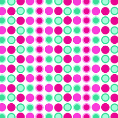 Circle Pattern In Pink and light Green Colors