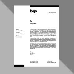 Business style letterhead design for Project. Abstract, clean, simple, elegant, easy to edit, printable vector letterhead design template.