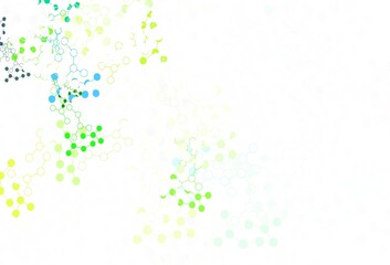 Light Green, Yellow vector template with artificial intelligence structure.