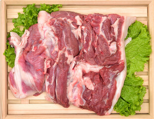 raw lamb meat background