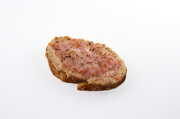 bruschetta con prosciutto e crema di tonno