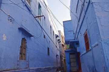 Fototapeta na wymiar blue houses old city jodhpur, rajasthan,india