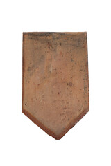 Clay tile thai architecture isolate on white background.