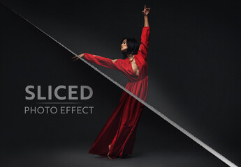 Sliced Photo Effect Mockup