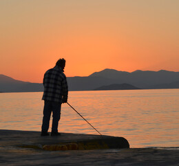 fisherman Greece Aegina Island