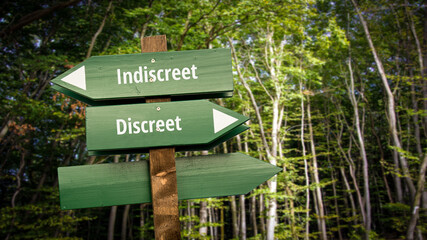 Street Sign Discreet versus Indiscreet