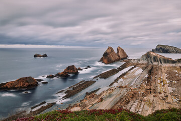 rocky coast in the morning