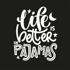 Funny sleep and good night quotes. Vector design elements for t-shirts, pillow, posters, cards, stickers and pajama