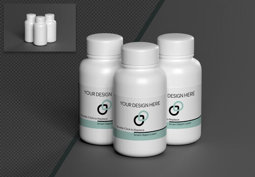 Mockup of a Car Pill Container