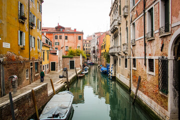 Fototapeta na wymiar venecia canal italy