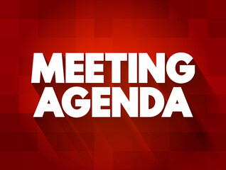 Meeting Agenda text quote, concept background