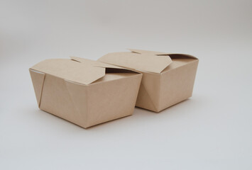 Food delivery. Boxes and packaging for takeaway and home delivery
