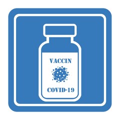 Vaccin contre la pandémie de Covid-19 dans un panneau