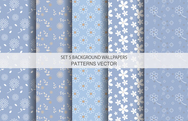 Set 5 Wallpaper Pastel Tones Pattern Vector