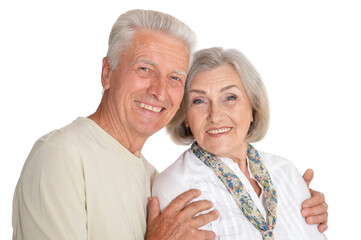 Portrait of happy senior couple posing