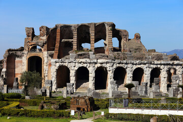 Fototapeta premium Santa Maria Capua Vetere, Italy - February 16, 2021: The Anfiteatro Campano or Anfiteatro Capuano