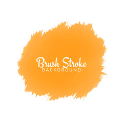 Abstract yellow watercolor brush stroke design