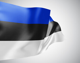 Estonia, vector 3d flag isolated on white background