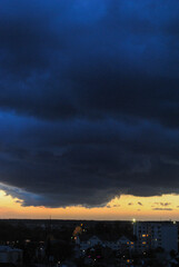 clouds over the city