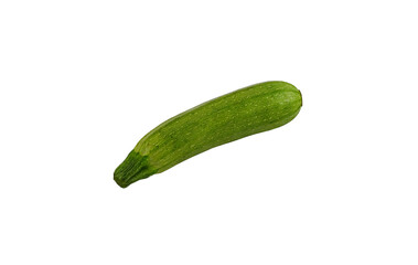 Isolated green zucchini on a white background