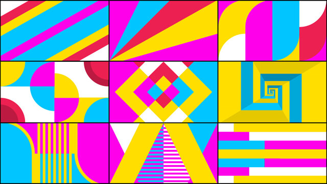 Abstract Colorful Flat Transitions