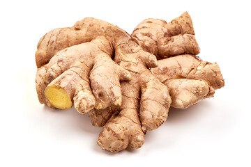 Ginger root, isolated on white background