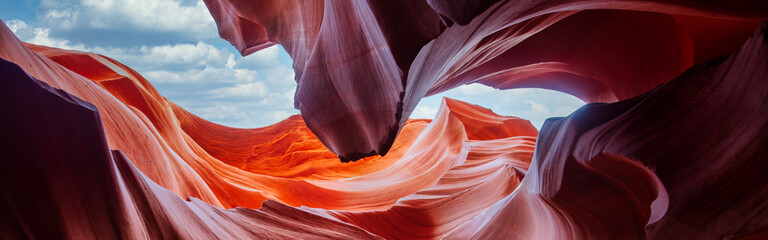 panoramic canyon antelope near page, arizona, usa. Beauty of nature concept. - obrazy, fototapety, plakaty