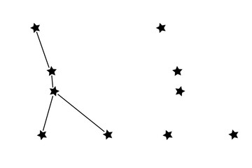 zodiac constellation Cancer, vector illustration. © Darya