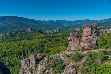 Rock formations called Belogradchik rocks in Bulgaria