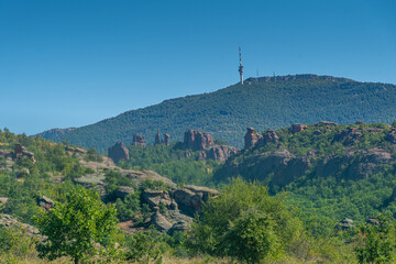 Rock formations called Belogradchik rocks in Bulgaria