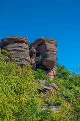 Rock formations called Belogradchik rocks in Bulgaria