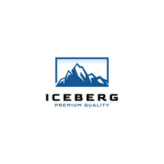 iceberg logo vector icon illustration simple style