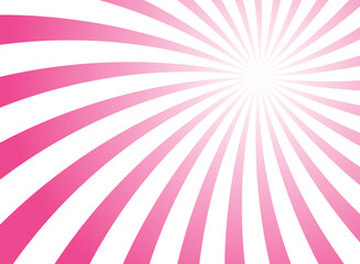 Sunlight swirl rays wide background. pink and white burst wallpaper.