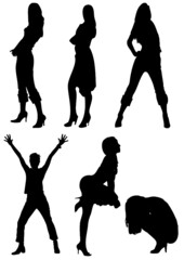 silhouettes of people
