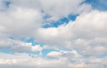 Naklejka na ściany i meble Beautiful blue skye with clouds