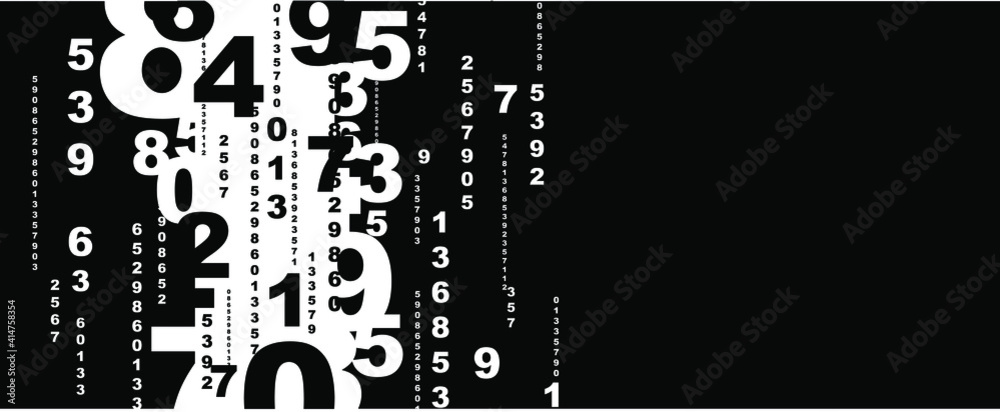 Canvas Prints abstract background with numbers