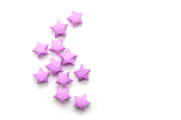 Folded paper stars, origami stars