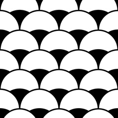 Fototapeta premium Vector geometric seamless pattern. Modern geometric background with curly tiles.