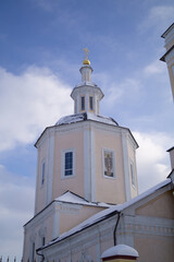 Bryansk, Russia January 2021. Gorno-Nikolsky Diocesan Monastery in Bryansk. 