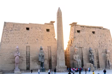 Foto op Plexiglas entrance to luxor temple, a large ancient egyptian temple complex located on the east bank of the Nile river in Luxor (ancient Thebes) .it was consecrated to the god Amon-Ra © Mostafa Eissa