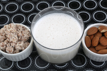 homemade almond milk as healthy drink