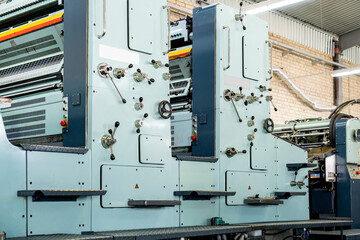 Press printing printshop Offset machine. Offset press is a printing machine designed to produce...