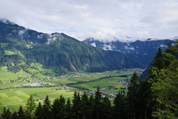 Fototapeta na wymiar the Zillertaler Höhenstrasse in the Zillertal Alps, Tirol, Austria, July