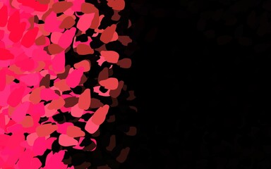 Dark Red vector background with abstract shapes.