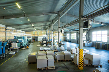 Fototapeta premium Press printing printshop Offset machine. Offset press is a printing machine designed to produce fine quality reproductions.