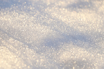 Beautiful snow as background, closeup view. Winter weather